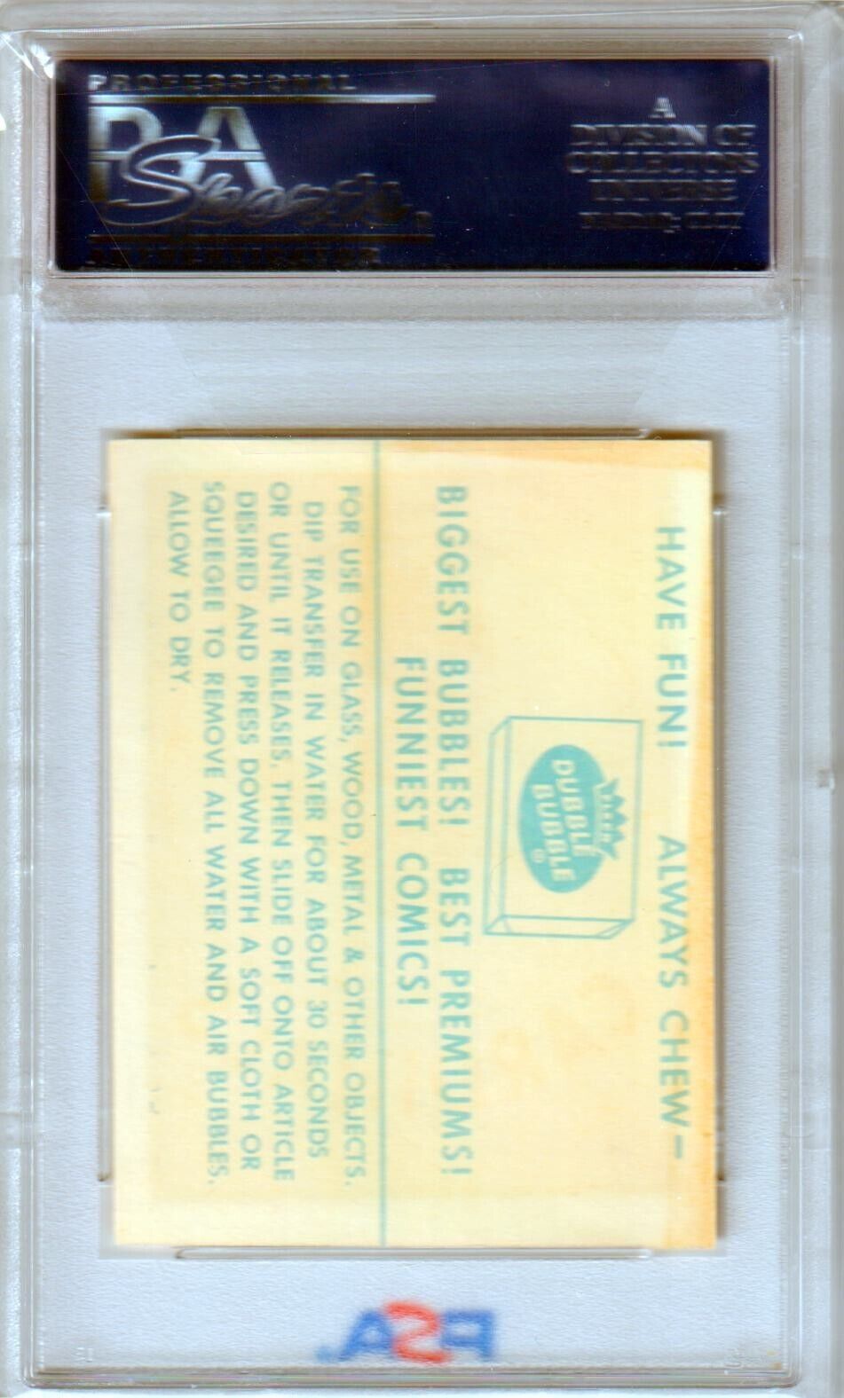 YANKEES 1961 Fleer Team Logo Decals PSA 7 NM - Columbia Hobby - Sports Card Boxes - Toploaders - Card Savers