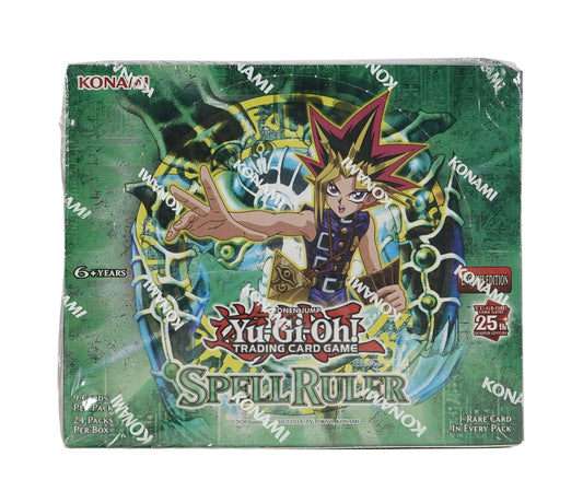 Yu - Gi - Oh 25th Anniversary: Spell Ruler Booster Box - Columbia Hobby - Sports Card Boxes - Toploaders - Card Savers