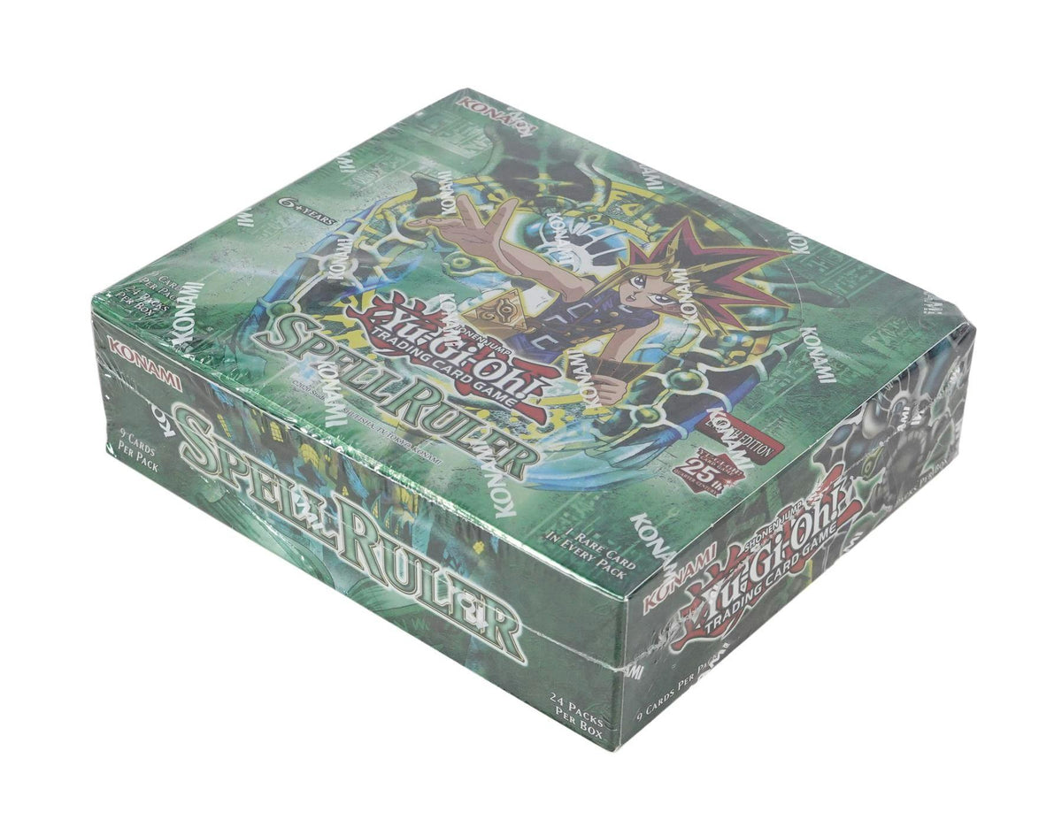 Yu-Gi-Oh 25th Anniversary: Spell Ruler Booster Box Columbia Hobby - Sports Card Boxes - Toploaders - Card Savers Yu-Gi-Oh 25th Anniversary: Spell Ruler Booster Box Columbia Hobby - Sports Card Boxes - Toploaders - Card Savers