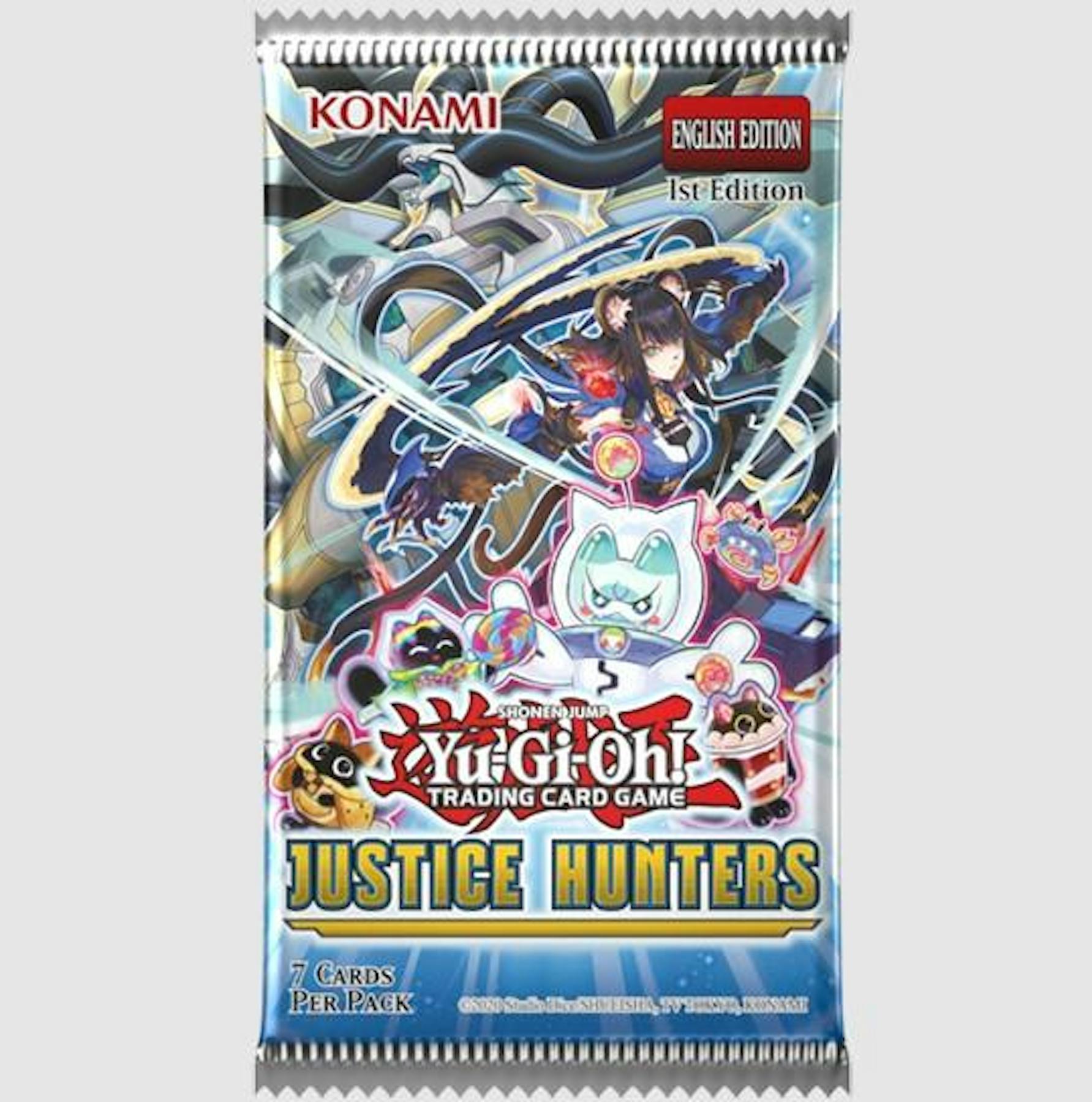 Yu - Gi - Oh! Justice Hunters Booster Box | Columbia Sports Cards & More - Columbia Hobby - Sports Card Boxes - Toploaders - Card Savers