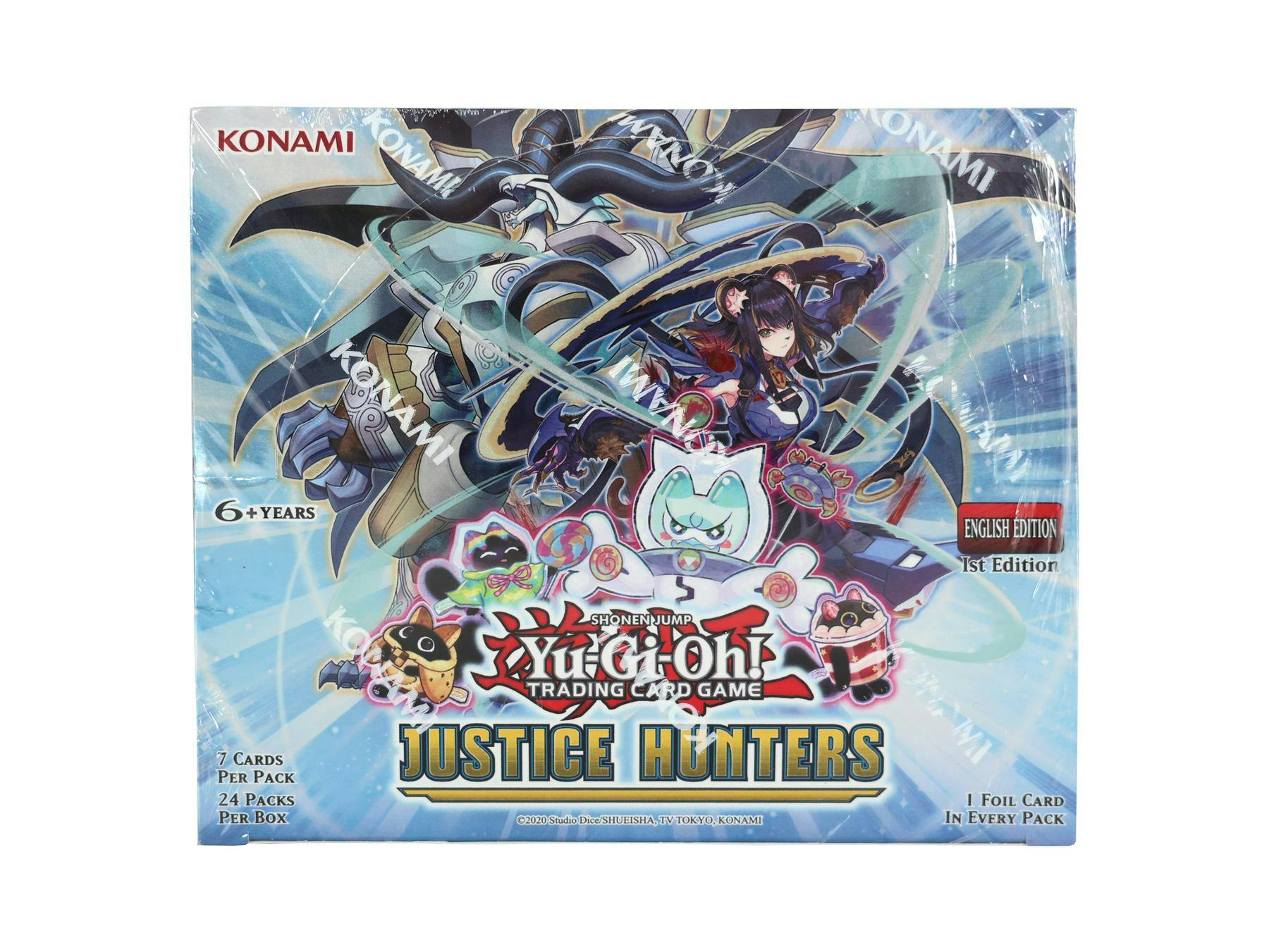 Yu - Gi - Oh! Justice Hunters Booster Box | Columbia Sports Cards & More - Columbia Hobby - Sports Card Boxes - Toploaders - Card Savers