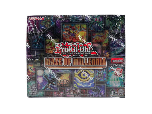 Yu - GI - Oh Maze Of Millenia Booster Box - Columbia Hobby - Sports Card Boxes - Toploaders - Card Savers