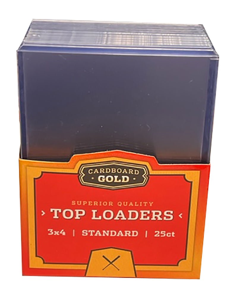 trading card sleeves and top loaders 1000ct Case Cardboard Gold Toploaders