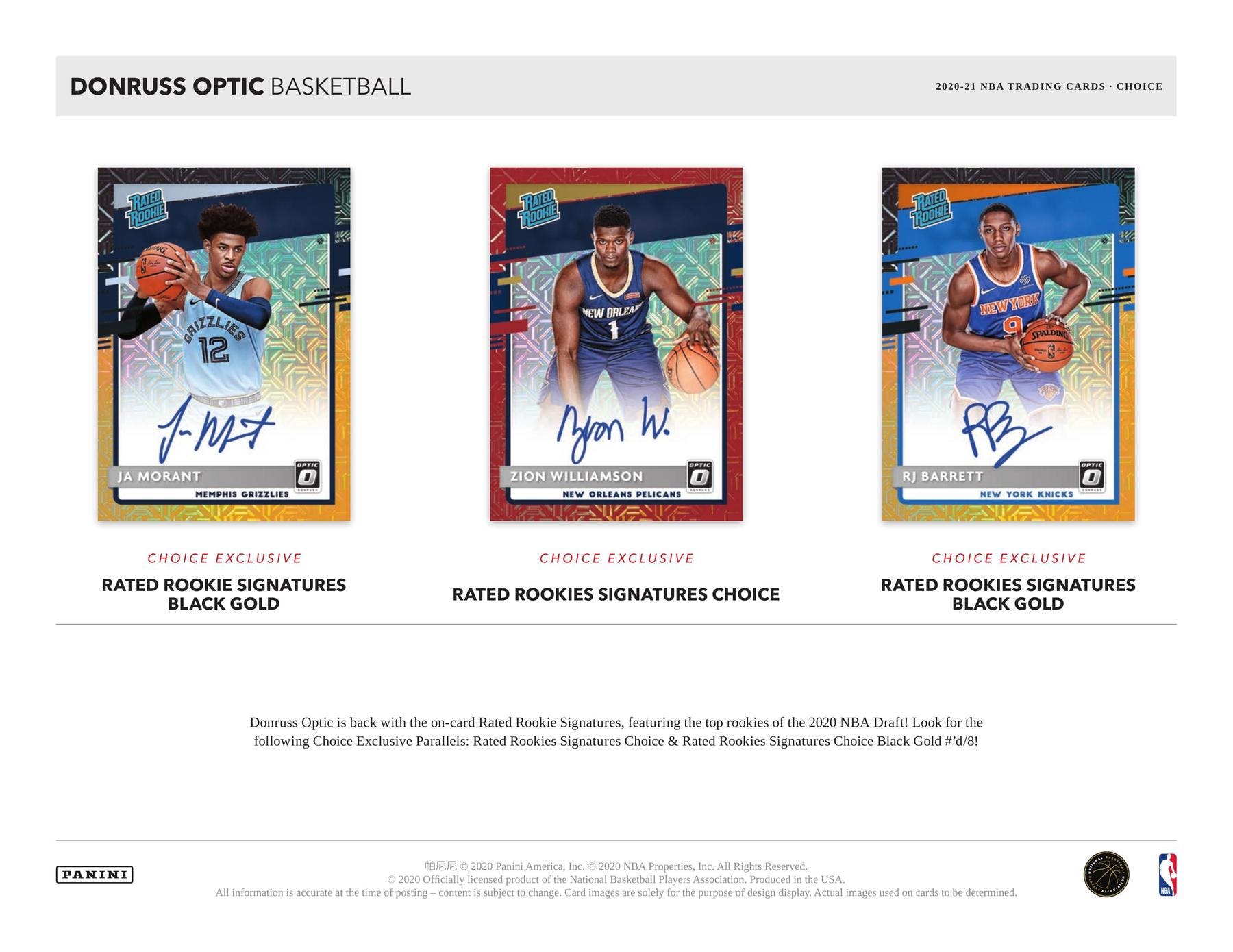 2020-21 Panini Donruss Optic Choice Basketball Hobby Box – Columbia Hobby -  Sports Card Boxes - Toploaders - Card Savers