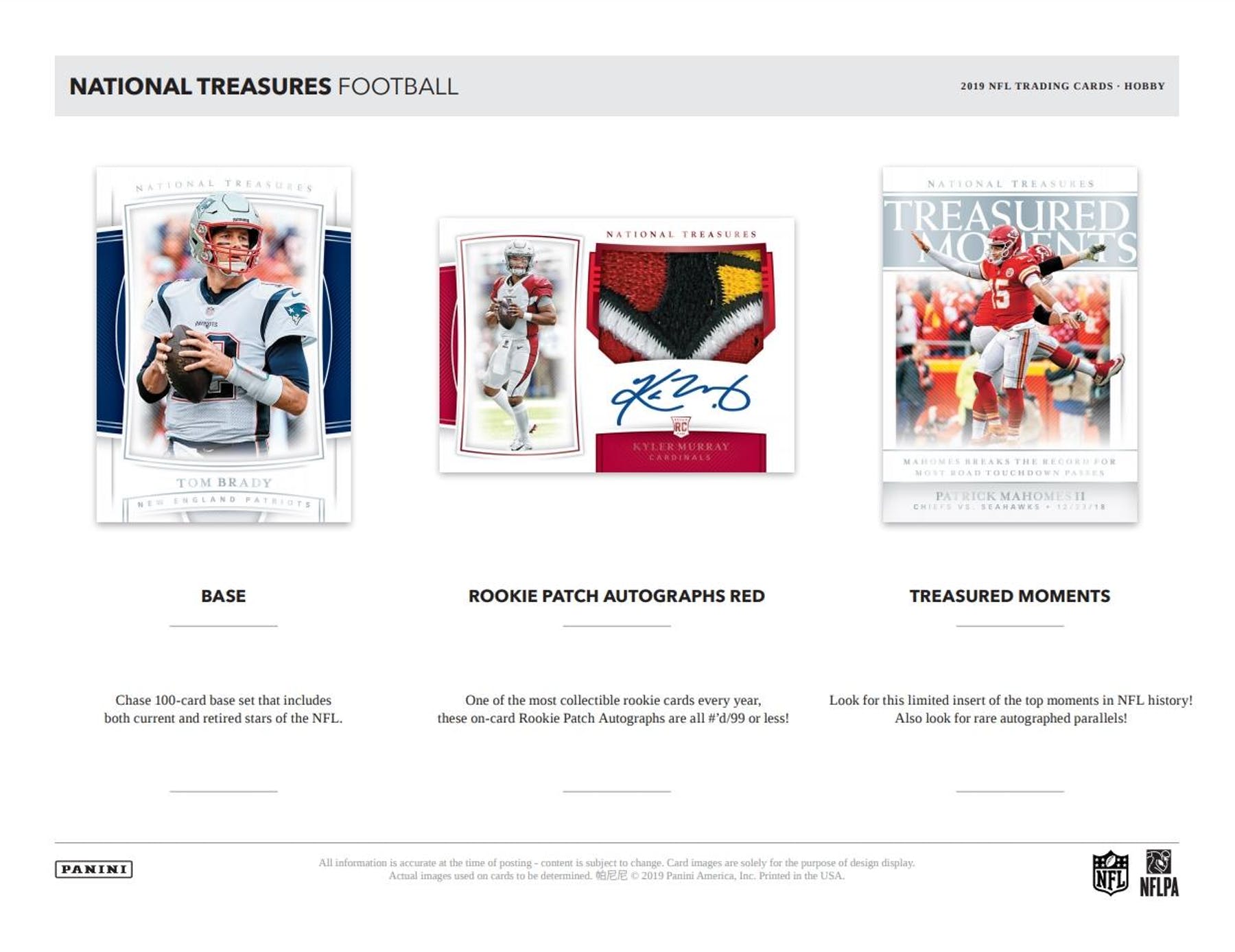 2019 Panini National Treasures Football Hobby Box - Columbia Hobby - Sports Card Boxes - Toploaders - Card Savers