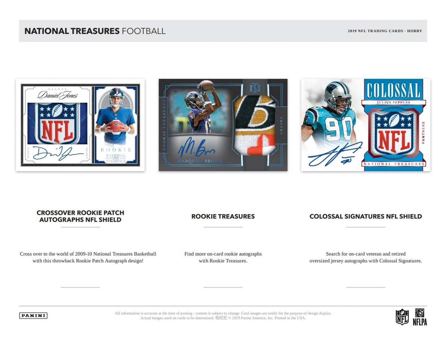 2019 Panini National Treasures Football Hobby Box - Columbia Hobby - Sports Card Boxes - Toploaders - Card Savers