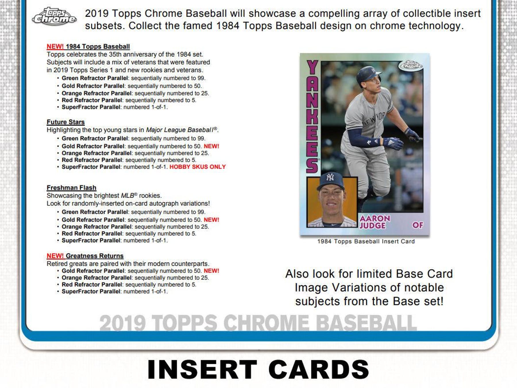 2019 Topps Chrome Baseball Hobby Box - Columbia Hobby - Sports Card Boxes - Toploaders - Card Savers