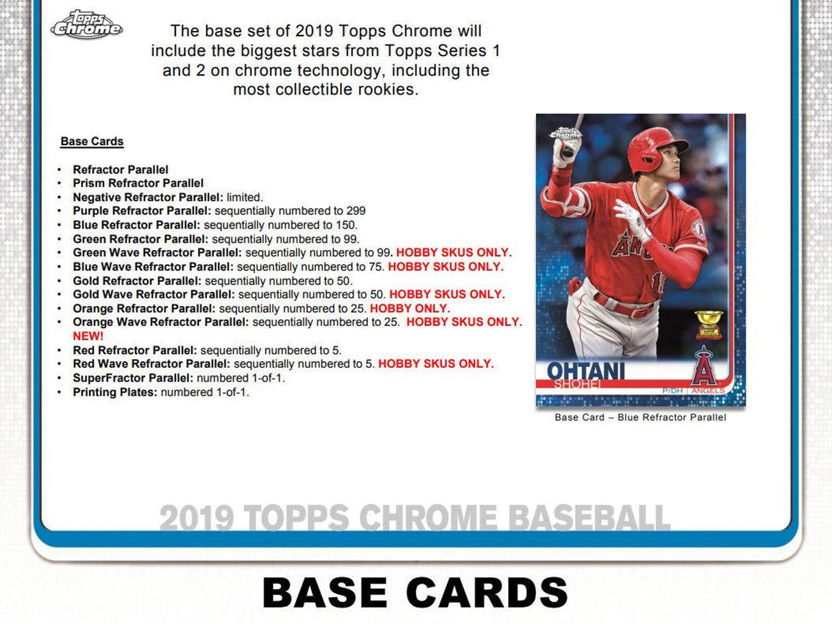 2019 Topps Chrome Baseball Hobby Box | Columbia Sports Cards & More.