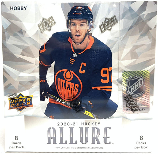 2020 - 21 Upper Deck Allure Hockey Hobby Box - Columbia Hobby - Sports Card Boxes - Toploaders - Card Savers