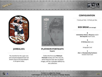 2020 - 21 Upper Deck Skybox Metal Universe Hockey Hobby Box - Columbia Hobby - Sports Card Boxes - Toploaders - Card Savers