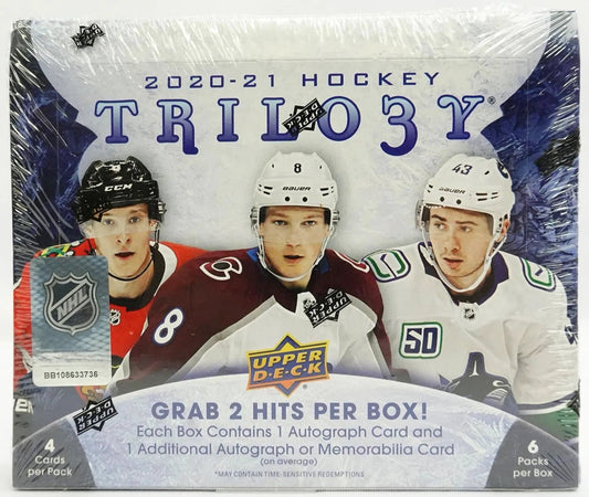 2020 - 21 Upper Deck Trilogy Hockey Hobby Box - Columbia Hobby - Sports Card Boxes - Toploaders - Card Savers