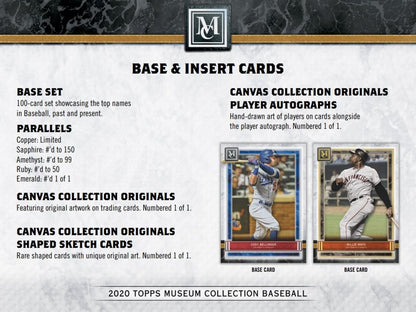 2020 Topps Museum Collection Baseball Hobby Box - Columbia Hobby - Sports Card Boxes - Toploaders - Card Savers