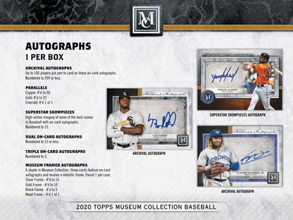 2020 Topps Museum Collection Baseball Hobby Box - Columbia Hobby - Sports Card Boxes - Toploaders - Card Savers