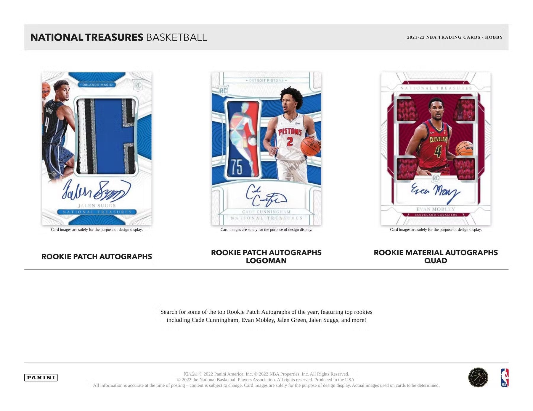 2021-22 Panini National Treasures Basketball Hobby Box - Columbia Sports Cards