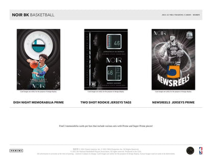 2021 - 22 Panini Noir Basketball Hobby Box - Columbia Hobby - Sports Card Boxes - Toploaders - Card Savers