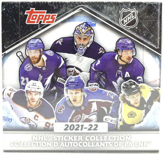 2021 - 22 Topps NHL Hockey Sticker Collection Box - Columbia Hobby - Sports Card Boxes - Toploaders - Card Savers