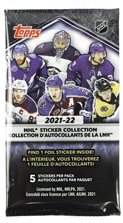 2021 - 22 Topps NHL Hockey Sticker Collection Box - Columbia Hobby - Sports Card Boxes - Toploaders - Card Savers