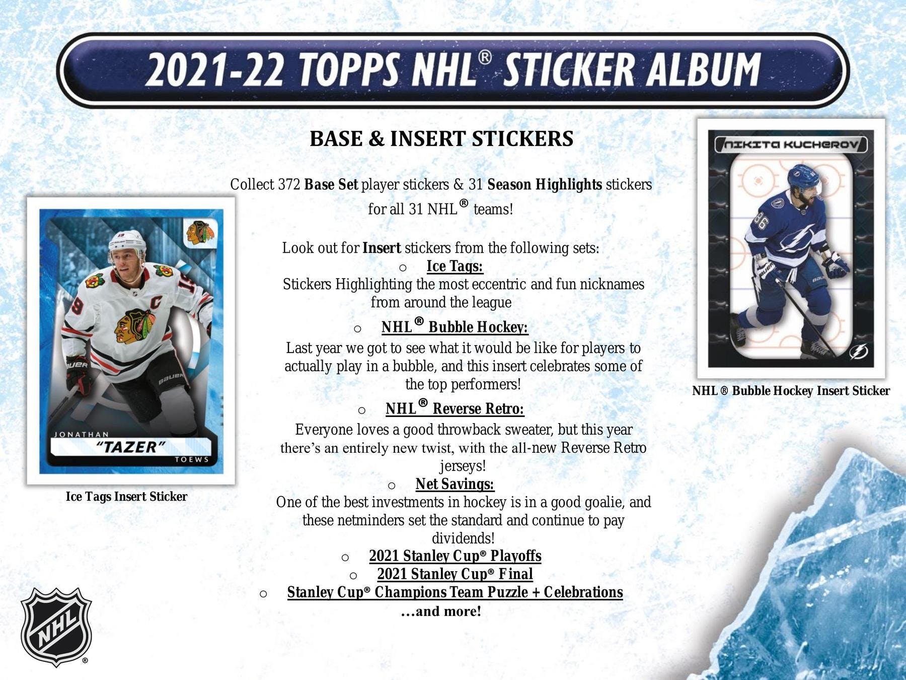 2021 - 22 Topps NHL Hockey Sticker Collection Box - Columbia Hobby - Sports Card Boxes - Toploaders - Card Savers