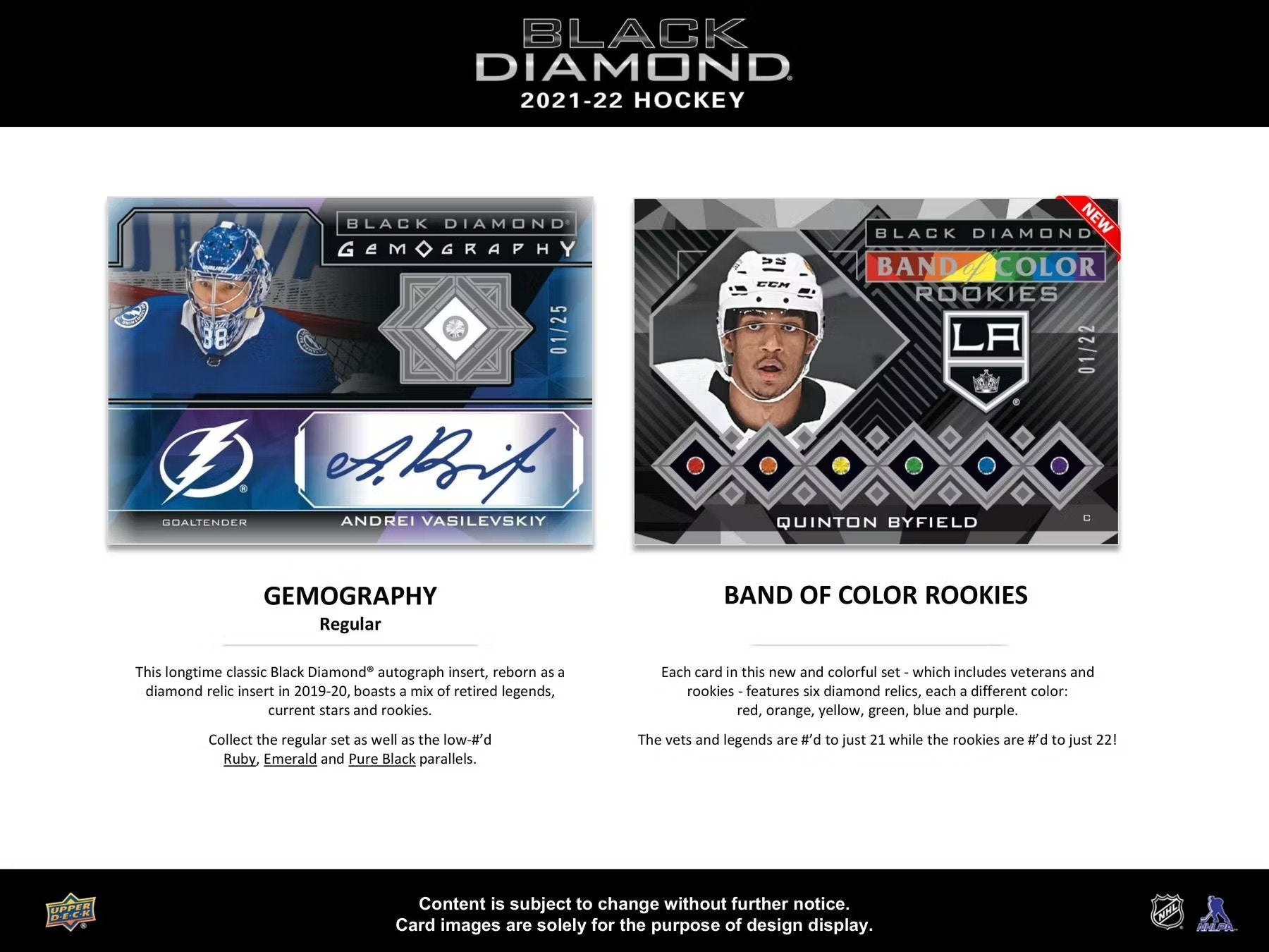 2021 - 22 Upper Deck Black Diamond Hockey Hobby Box - Columbia Hobby - Sports Card Boxes - Toploaders - Card Savers