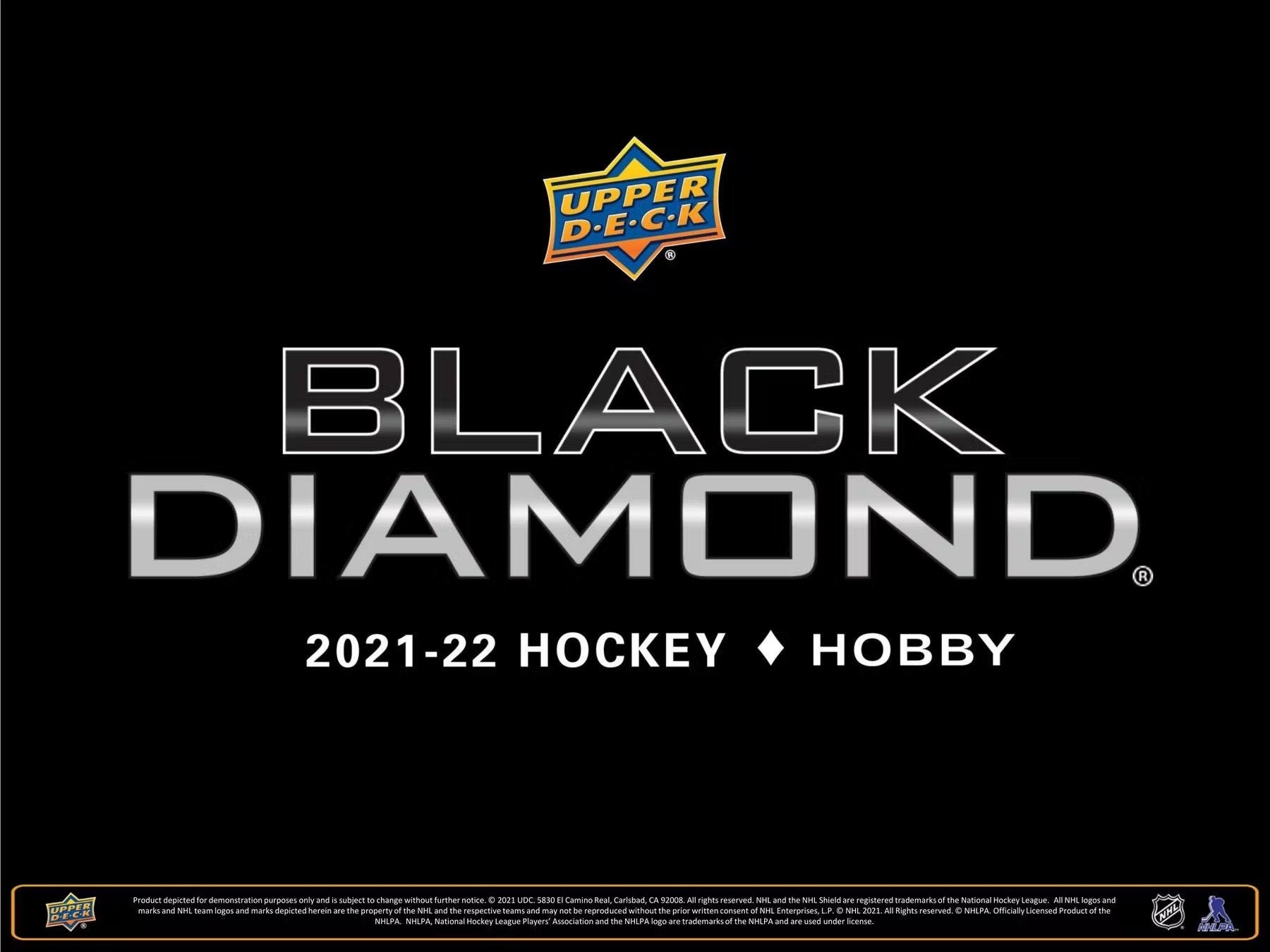 2021 - 22 Upper Deck Black Diamond Hockey Hobby Box - Columbia Hobby - Sports Card Boxes - Toploaders - Card Savers