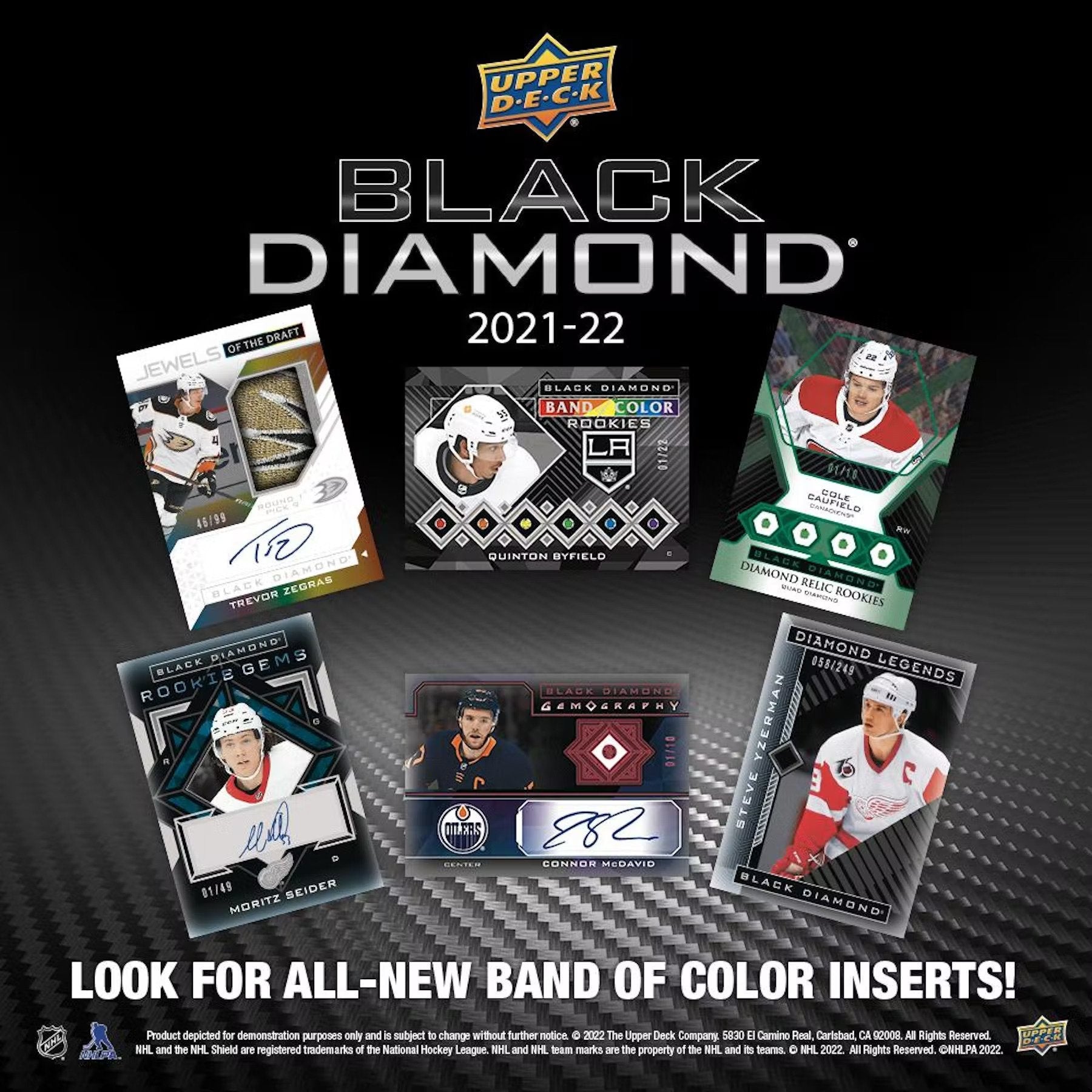 2021 - 22 Upper Deck Black Diamond Hockey Hobby Box - Columbia Hobby - Sports Card Boxes - Toploaders - Card Savers