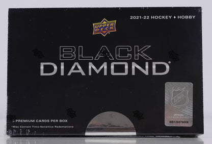 2021 - 22 Upper Deck Black Diamond Hockey Hobby Box - Columbia Hobby - Sports Card Boxes - Toploaders - Card Savers
