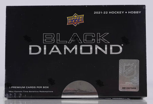 2021 - 22 Upper Deck Black Diamond Hockey Hobby Box - Columbia Hobby - Sports Card Boxes - Toploaders - Card Savers