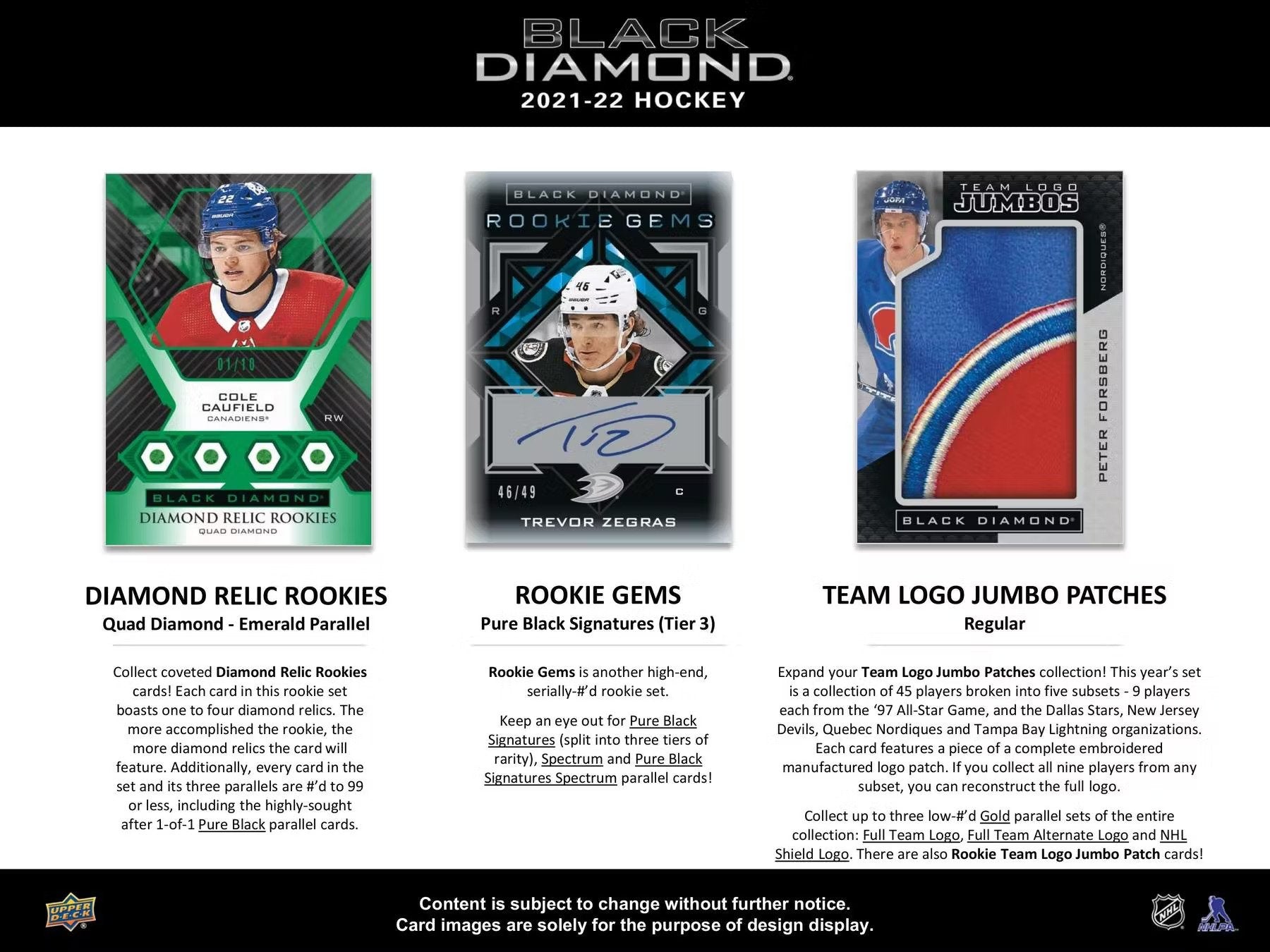 2021 - 22 Upper Deck Black Diamond Hockey Hobby Box - Columbia Hobby - Sports Card Boxes - Toploaders - Card Savers