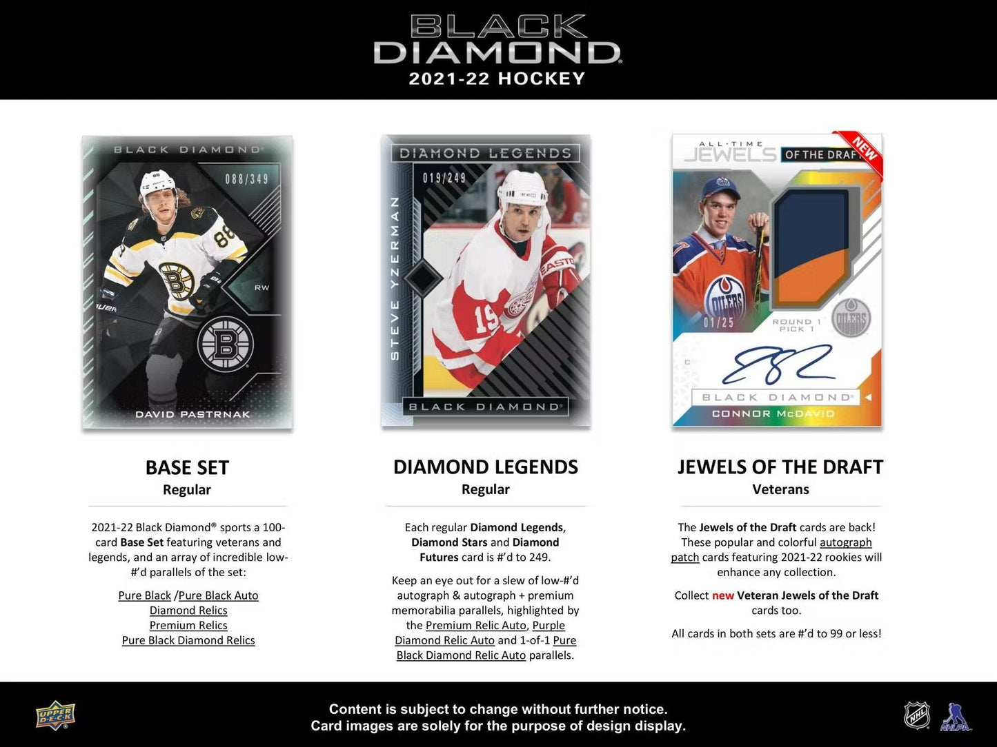 2021 - 22 Upper Deck Black Diamond Hockey Hobby Box - Columbia Hobby - Sports Card Boxes - Toploaders - Card Savers