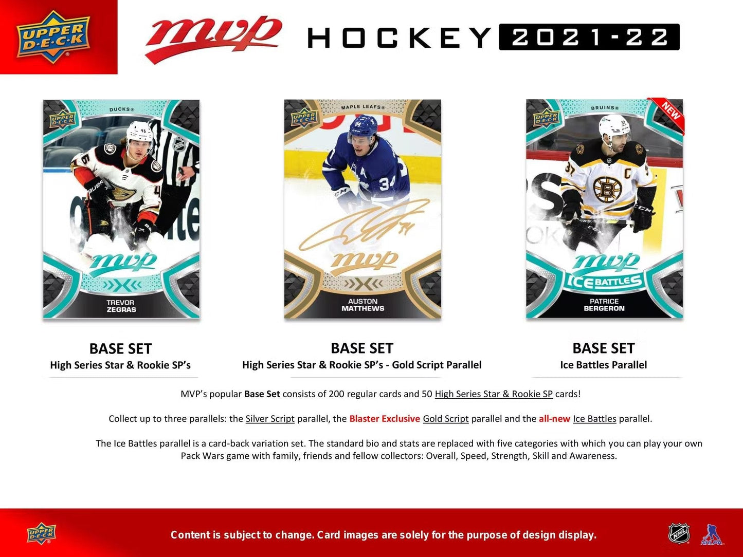 2021 - 22 Upper Deck MVP Hockey Box Set - Columbia Hobby - Sports Card Boxes - Toploaders - Card Savers