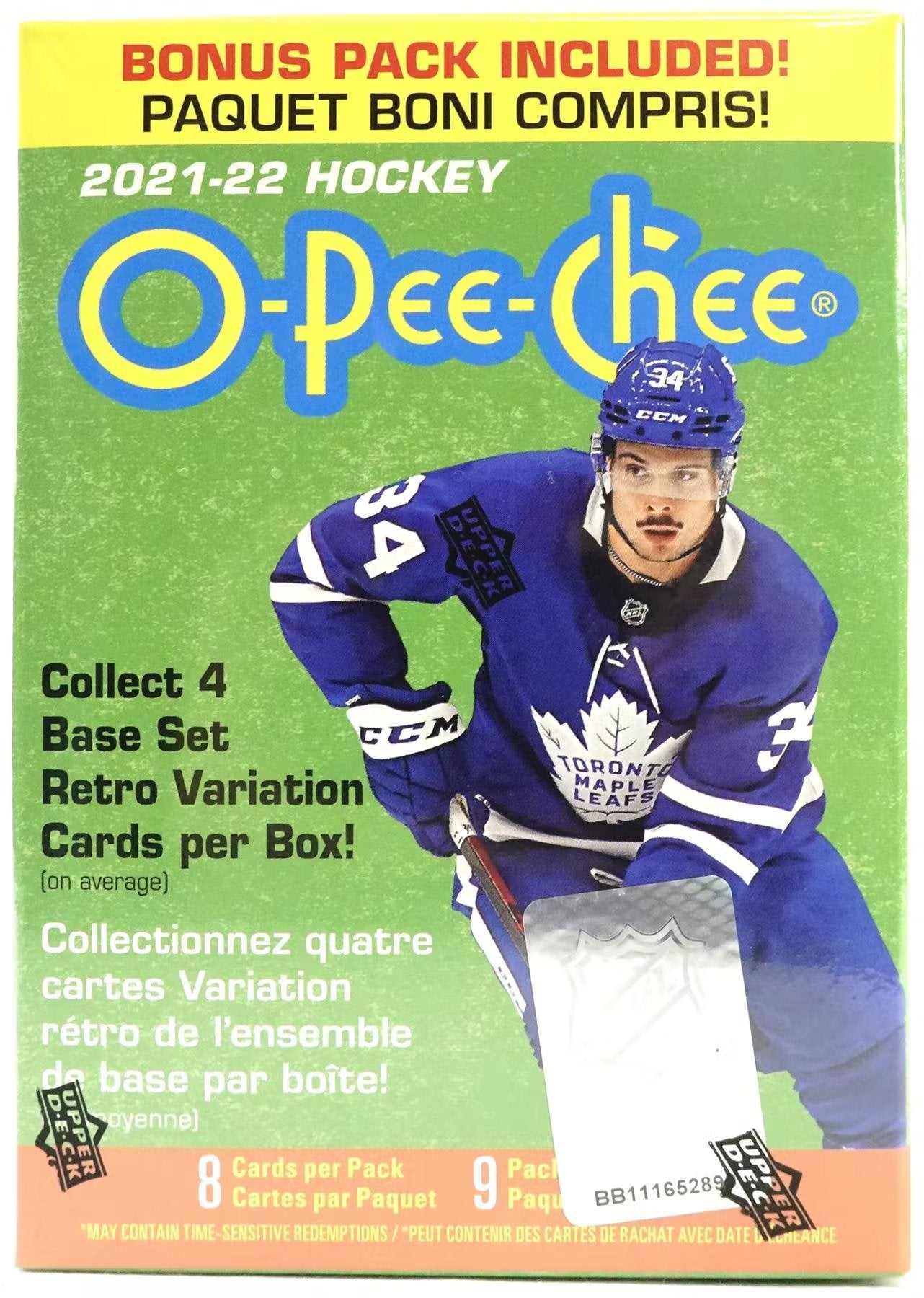 2021 - 22 Upper Deck O - Pee - Chee Hockey Blaster Box - Columbia Hobby - Sports Card Boxes - Toploaders - Card Savers