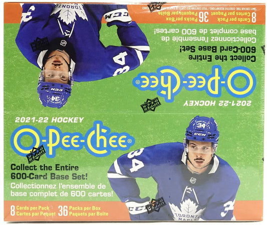 2021 - 22 Upper Deck O - Pee - Chee Hockey Retail Box - Columbia Hobby - Sports Card Boxes - Toploaders - Card Savers