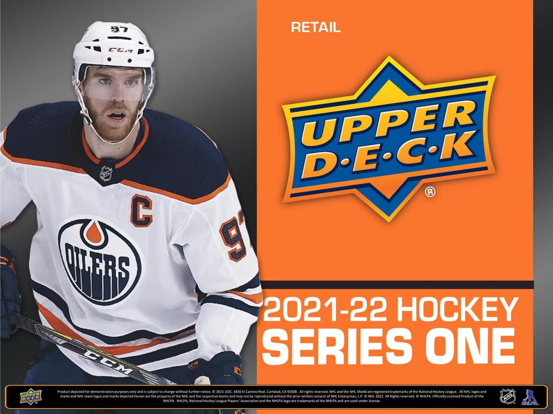 2021 - 22 Upper Deck Series 1 Hockey Retail 24 - Pack Box - Columbia Hobby - Sports Card Boxes - Toploaders - Card Savers