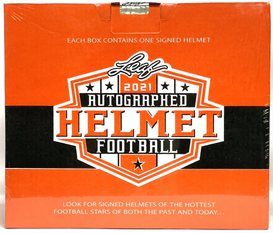 2021 Leaf Autographed Full Sized Helmet Football Box - Columbia Hobby - Sports Card Boxes - Toploaders - Card Savers