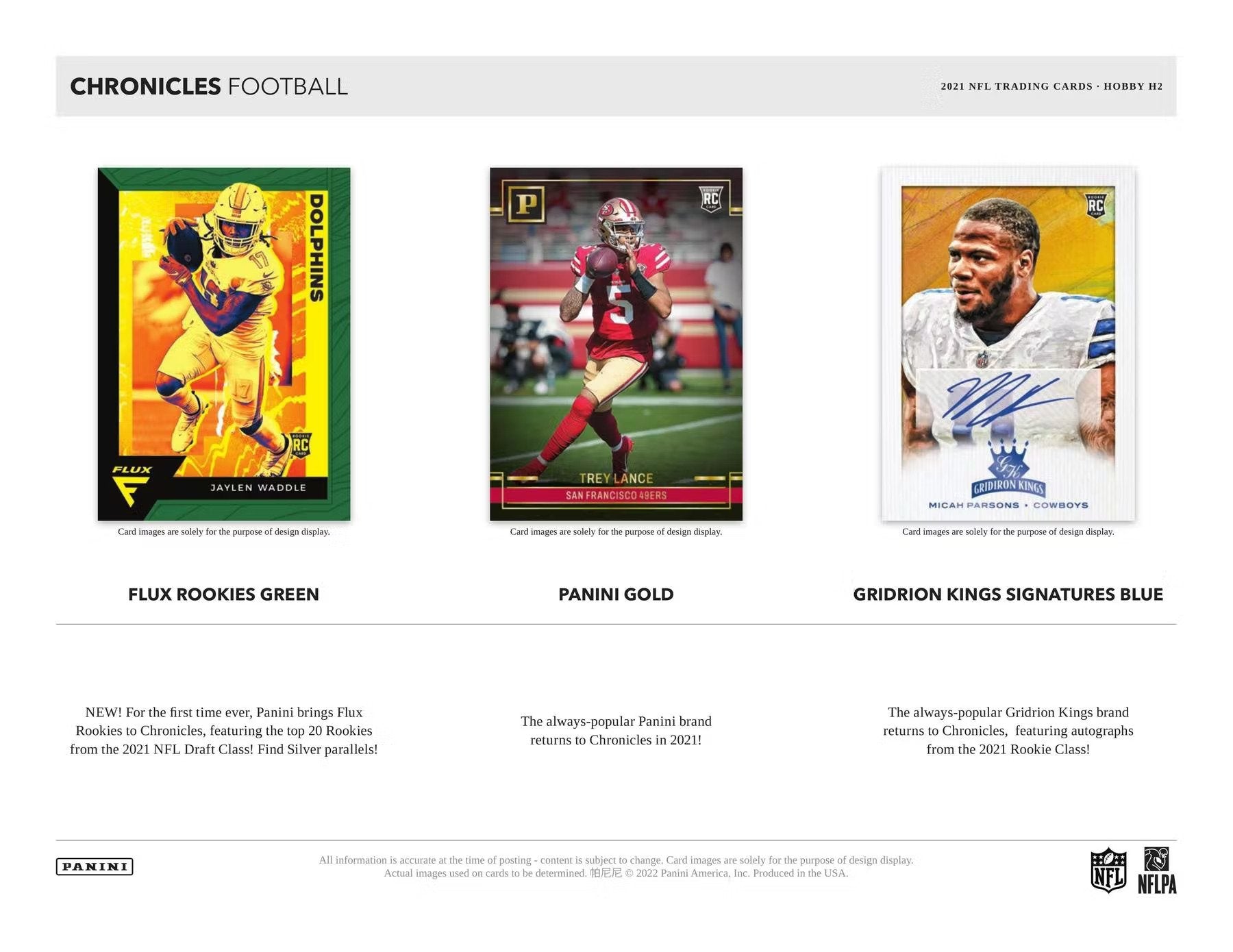2021 Panini Chronicles Football H2 Box - Columbia Hobby - Sports Card Boxes - Toploaders - Card Savers