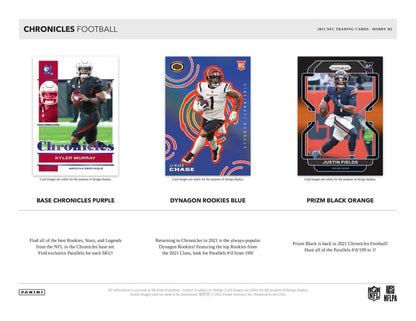 2021 Panini Chronicles Football H2 Box - Columbia Hobby - Sports Card Boxes - Toploaders - Card Savers