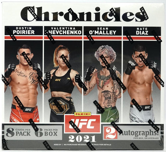 2021 Panini Chronicles UFC Hobby Box - Columbia Hobby - Sports Card Boxes - Toploaders - Card Savers