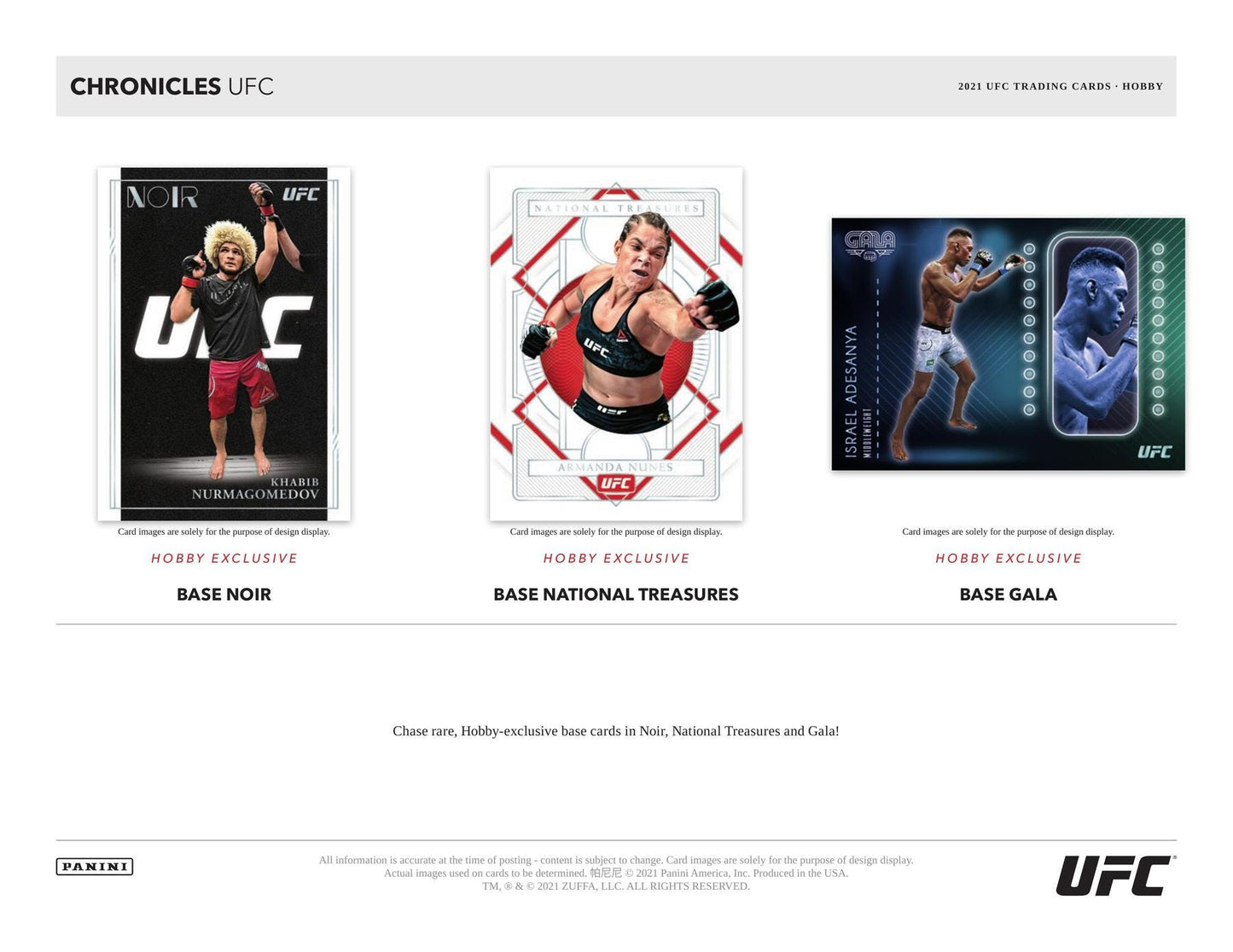 2021 Panini Chronicles UFC Hobby Box - Columbia Hobby - Sports Card Boxes - Toploaders - Card Savers