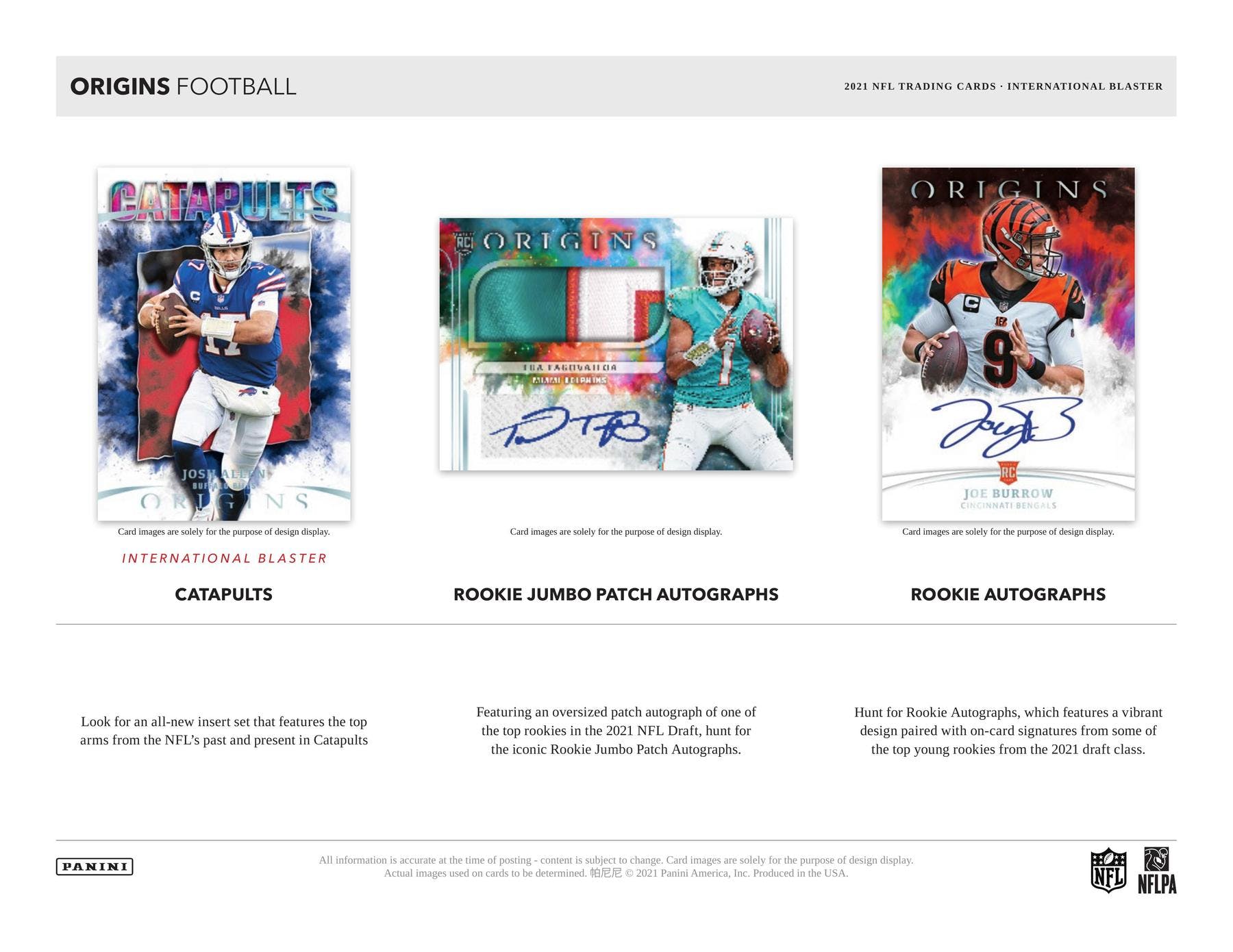 2021 Panini Origins Football International Blaster Box - Columbia Hobby - Sports Card Boxes - Toploaders - Card Savers