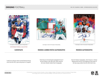 2021 Panini Origins Football International Blaster Box - Columbia Hobby - Sports Card Boxes - Toploaders - Card Savers
