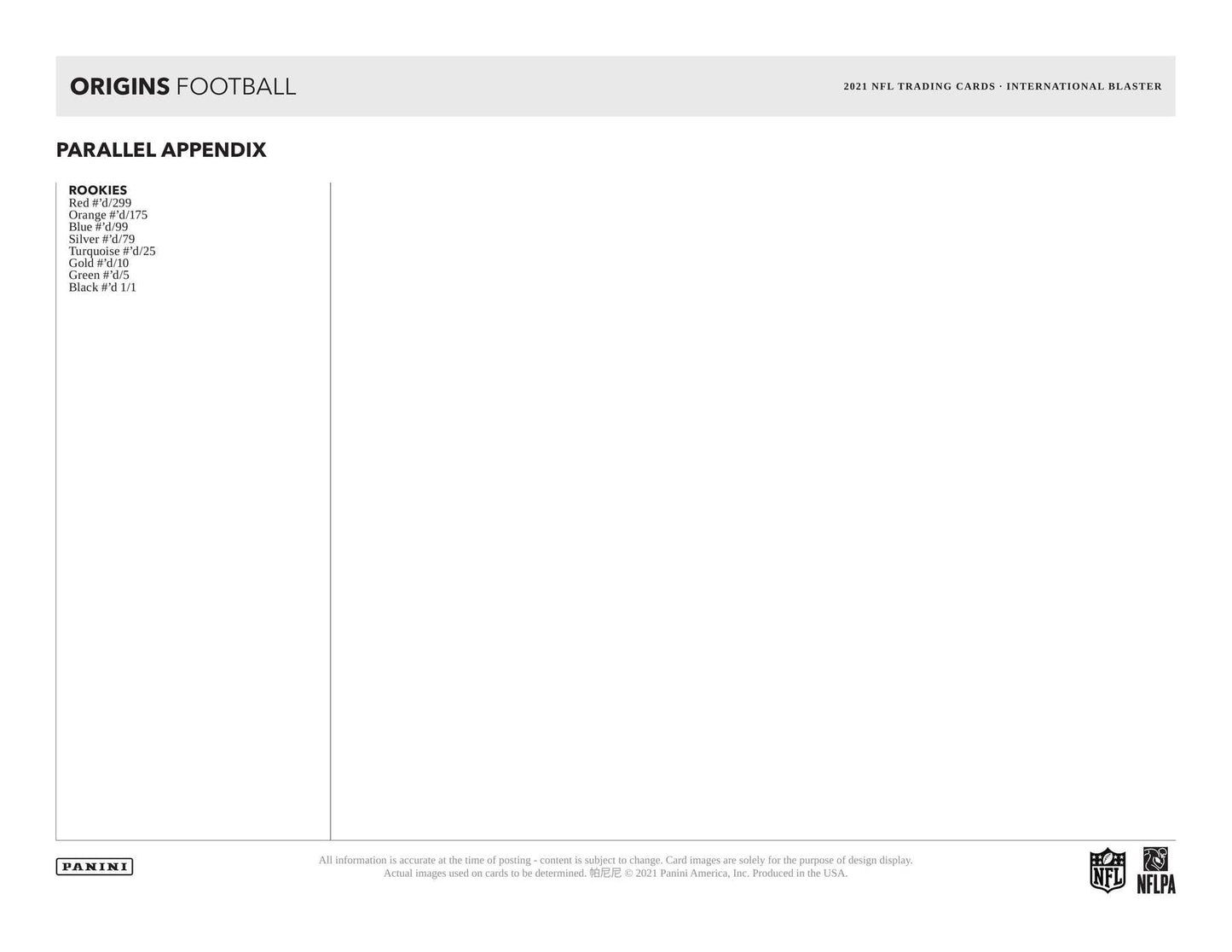 2021 Panini Origins Football International Blaster Box - Columbia Hobby - Sports Card Boxes - Toploaders - Card Savers