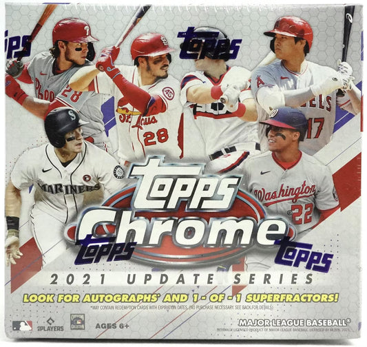 2021 Topps Chrome Update Baseball Mega Box - Columbia Hobby - Sports Card Boxes - Toploaders - Card Savers