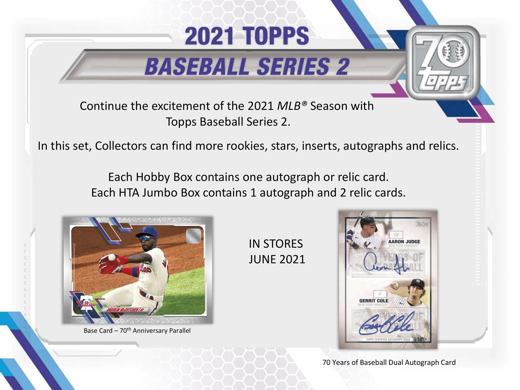 2021 Topps Series 2 Baseball Hobby Box - Columbia Hobby - Sports Card Boxes - Toploaders - Card Savers