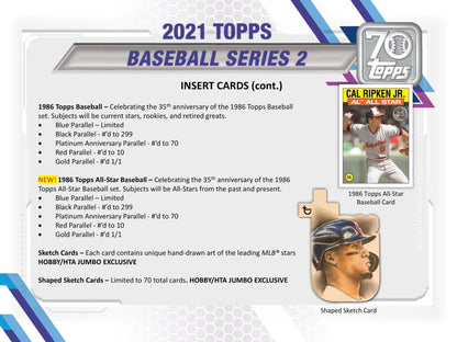 2021 Topps Series 2 Baseball Hobby Box - Columbia Hobby - Sports Card Boxes - Toploaders - Card Savers
