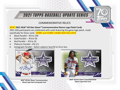 2021 Topps Update Series Baseball Hobby Box - Columbia Hobby - Sports Card Boxes - Toploaders - Card Savers