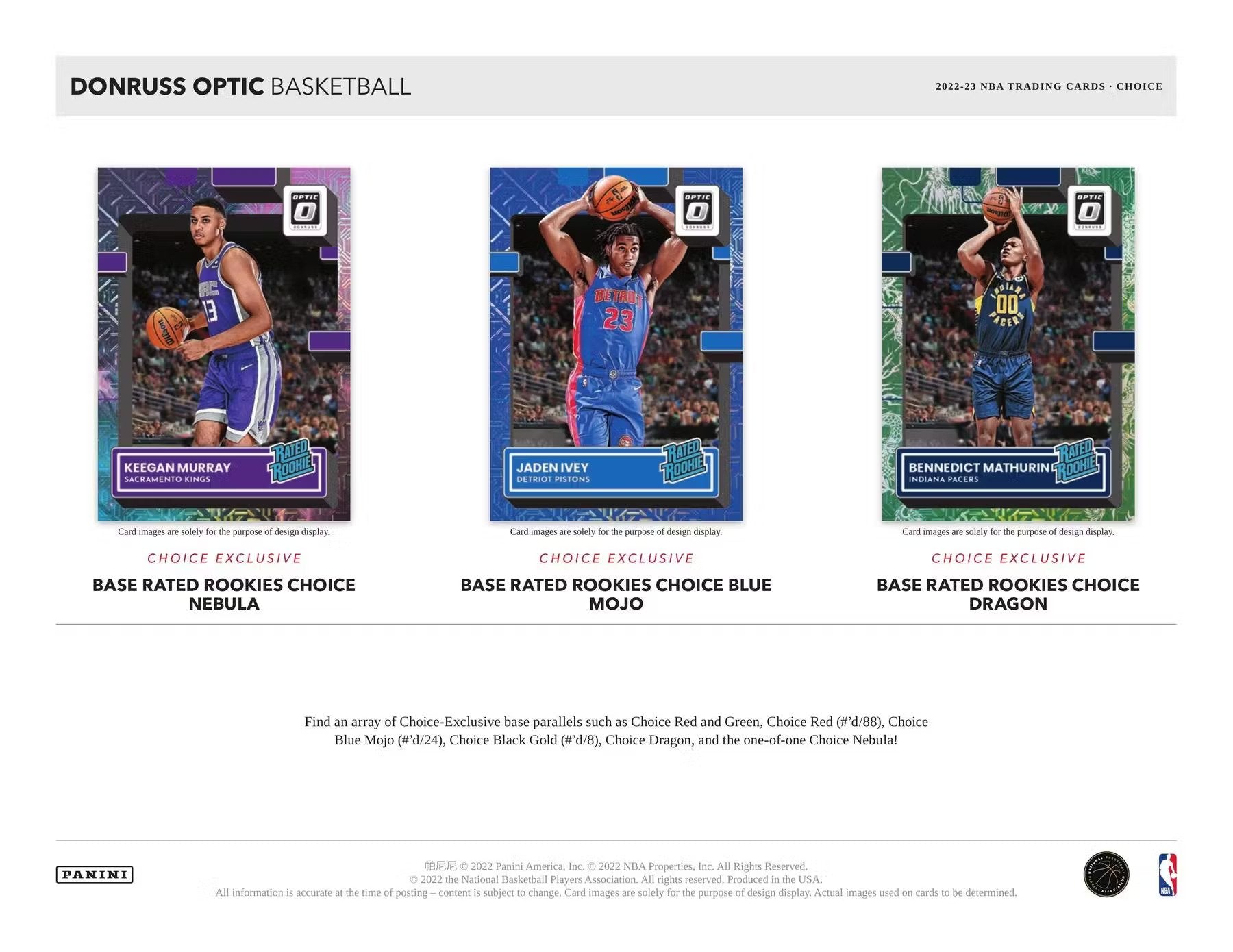 2022 - 23 Donruss Optic Choice NBA Basketball Box - Columbia Hobby - Sports Card Boxes - Toploaders - Card Savers