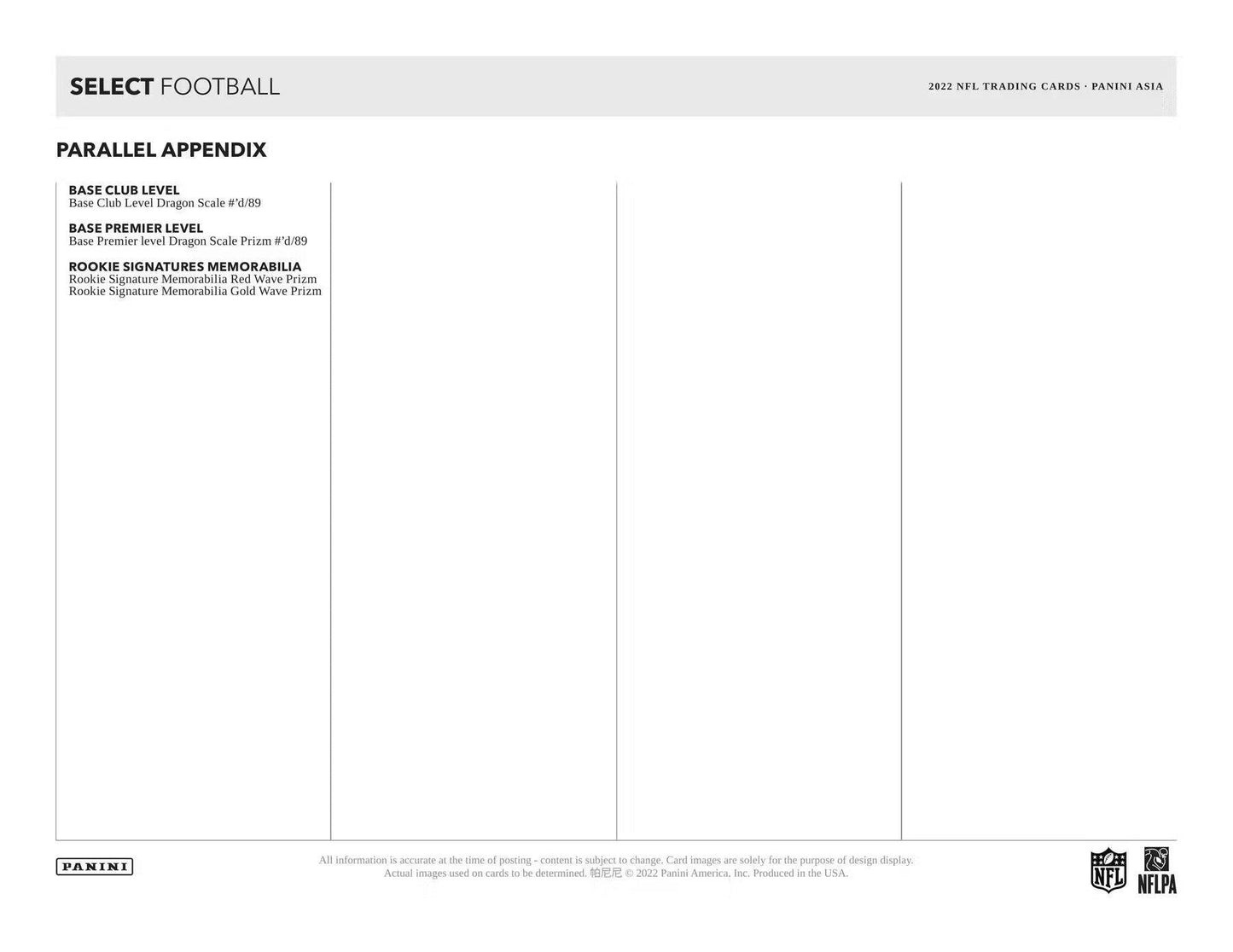 2022 Panini Select Football Asia Tmall Box - Columbia Hobby - Sports Card Boxes - Toploaders - Card Savers