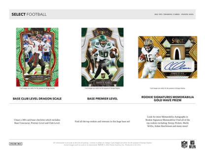 2022 Panini Select Football Asia Tmall Box - Columbia Hobby - Sports Card Boxes - Toploaders - Card Savers