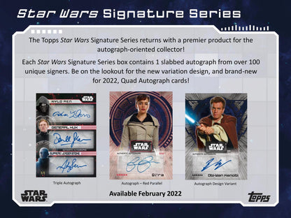 2022 Topps Star Wars Signature Series Box - Columbia Hobby - Sports Card Boxes - Toploaders - Card Savers