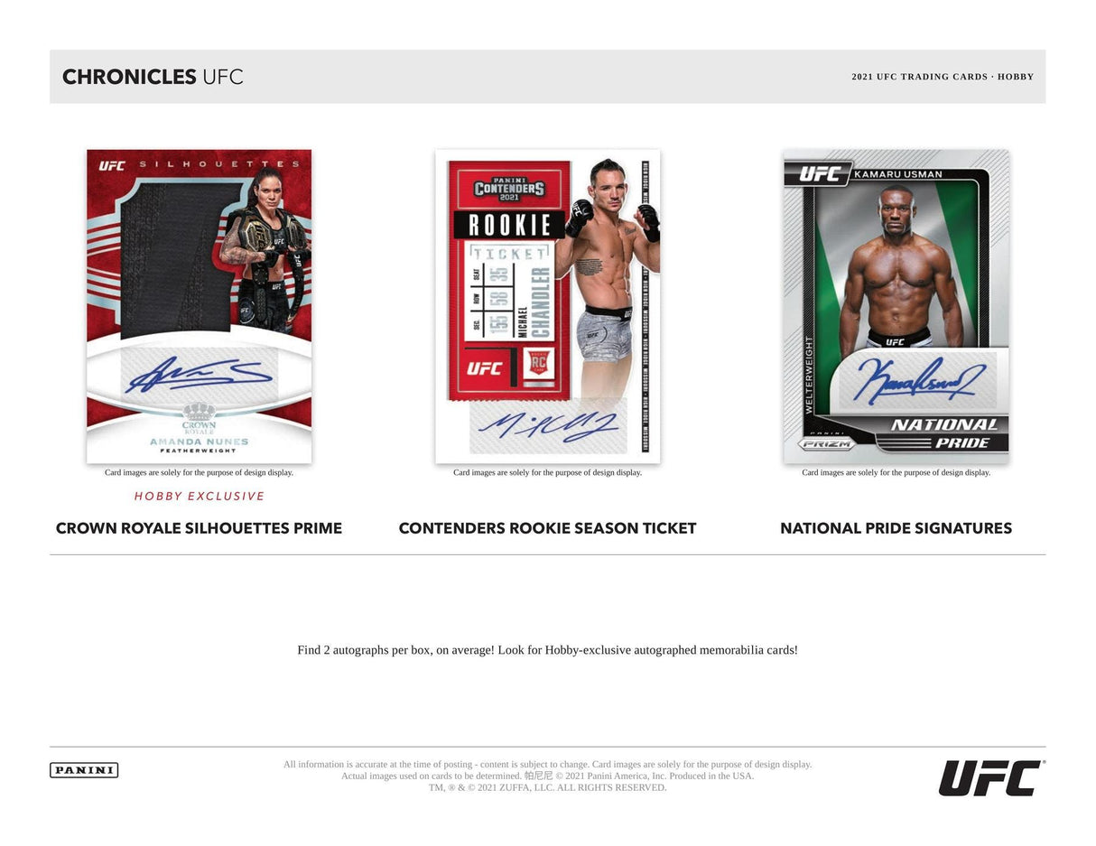2021 Panini Chronicles UFC Hobby Box | Columbia Sports Cards & More.